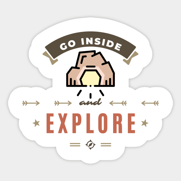 Go Inside and Explore Sticker by From the Dungeon